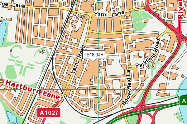 TS18 3JH map - OS VectorMap District (Ordnance Survey) TS18 3JH map - OS VectorMap District (Ordnance Survey)
