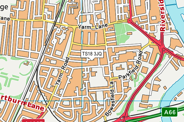 TS18 3JQ map - OS VectorMap District (Ordnance Survey) TS18 3JQ map - OS VectorMap District (Ordnance Survey)