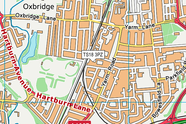 TS18 3PZ map - OS VectorMap District (Ordnance Survey) TS18 3PZ map - OS VectorMap District (Ordnance Survey)