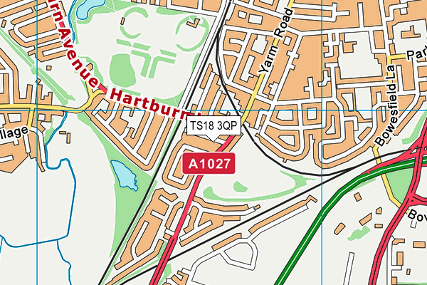 TS18 3QP map - OS VectorMap District (Ordnance Survey) TS18 3QP map - OS VectorMap District (Ordnance Survey)