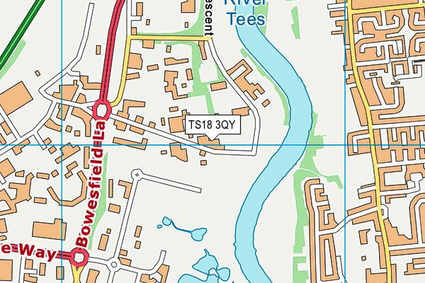 TS18 3QY map - OS VectorMap District (Ordnance Survey) TS18 3QY map - OS VectorMap District (Ordnance Survey)
