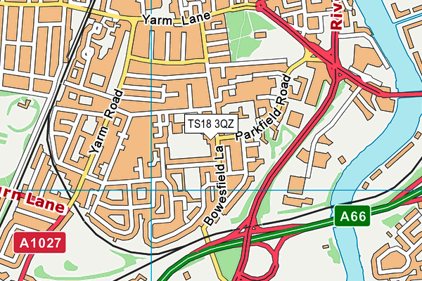 TS18 3QZ map - OS VectorMap District (Ordnance Survey) TS18 3QZ map - OS VectorMap District (Ordnance Survey)