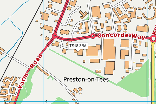 TS18 3RA map - OS VectorMap District (Ordnance Survey) TS18 3RA map - OS VectorMap District (Ordnance Survey)