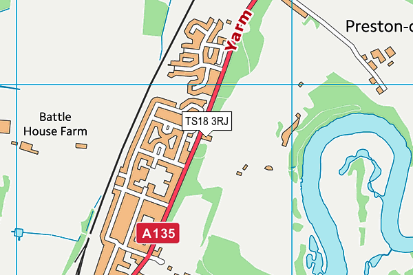 TS18 3RJ map - OS VectorMap District (Ordnance Survey) TS18 3RJ map - OS VectorMap District (Ordnance Survey)