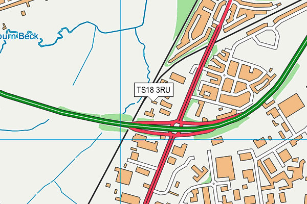 TS18 3RU map - OS VectorMap District (Ordnance Survey) TS18 3RU map - OS VectorMap District (Ordnance Survey)