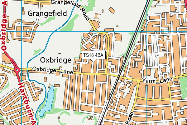 TS18 4BA map - OS VectorMap District (Ordnance Survey) TS18 4BA map - OS VectorMap District (Ordnance Survey)