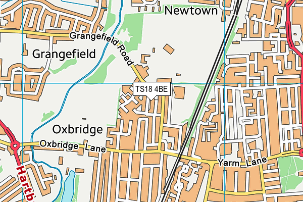 TS18 4BE map - OS VectorMap District (Ordnance Survey) TS18 4BE map - OS VectorMap District (Ordnance Survey)