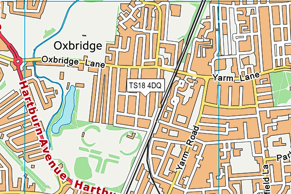 TS18 4DQ map - OS VectorMap District (Ordnance Survey) TS18 4DQ map - OS VectorMap District (Ordnance Survey)