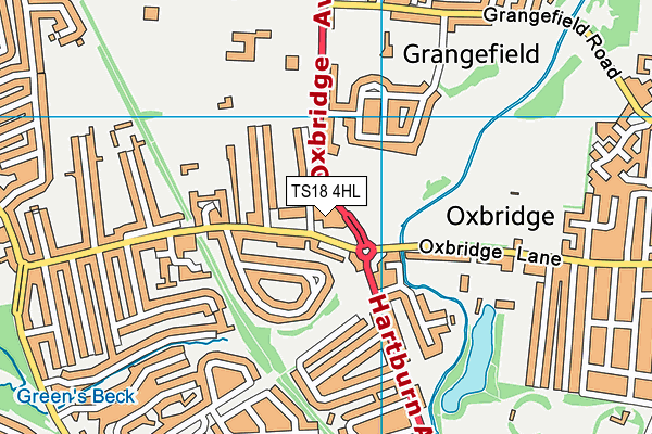 TS18 4HL map - OS VectorMap District (Ordnance Survey) TS18 4HL map - OS VectorMap District (Ordnance Survey)