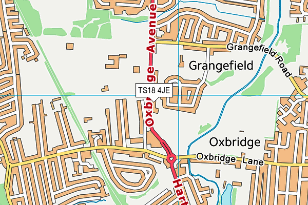 TS18 4JE map - OS VectorMap District (Ordnance Survey) TS18 4JE map - OS VectorMap District (Ordnance Survey)