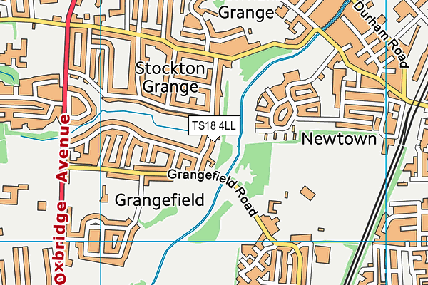 TS18 4LL map - OS VectorMap District (Ordnance Survey) TS18 4LL map - OS VectorMap District (Ordnance Survey)