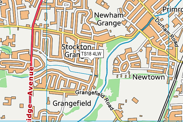 TS18 4LW map - OS VectorMap District (Ordnance Survey) TS18 4LW map - OS VectorMap District (Ordnance Survey)