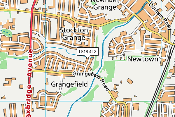 TS18 4LX map - OS VectorMap District (Ordnance Survey) TS18 4LX map - OS VectorMap District (Ordnance Survey)