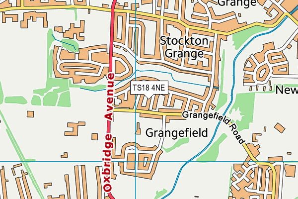 TS18 4NE map - OS VectorMap District (Ordnance Survey) TS18 4NE map - OS VectorMap District (Ordnance Survey)