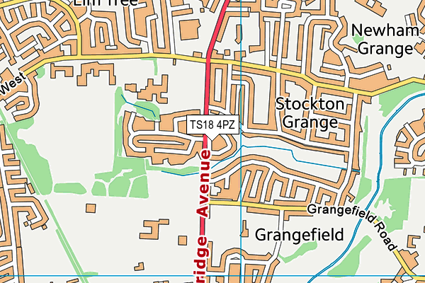 TS18 4PZ map - OS VectorMap District (Ordnance Survey) TS18 4PZ map - OS VectorMap District (Ordnance Survey)