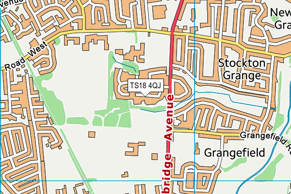 TS18 4QJ map - OS VectorMap District (Ordnance Survey) TS18 4QJ map - OS VectorMap District (Ordnance Survey)