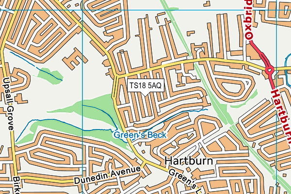 TS18 5AQ map - OS VectorMap District (Ordnance Survey) TS18 5AQ map - OS VectorMap District (Ordnance Survey)