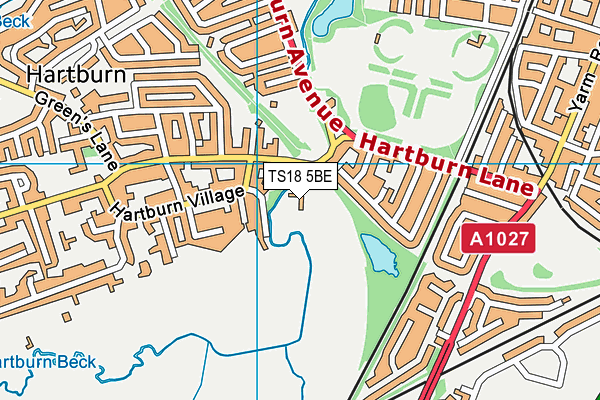 TS18 5BE map - OS VectorMap District (Ordnance Survey) TS18 5BE map - OS VectorMap District (Ordnance Survey)