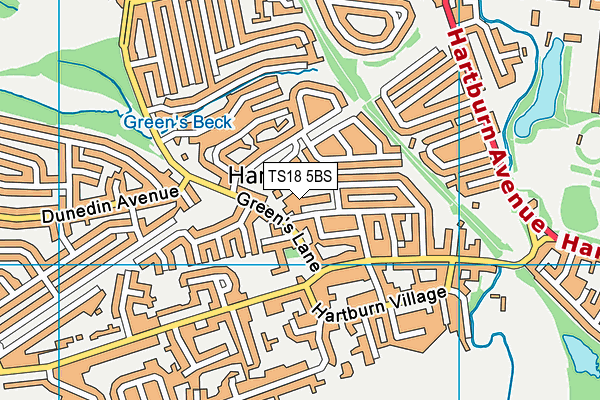 TS18 5BS map - OS VectorMap District (Ordnance Survey) TS18 5BS map - OS VectorMap District (Ordnance Survey)