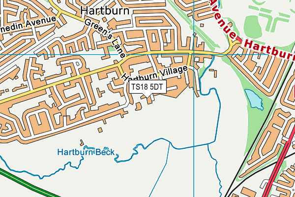 TS18 5DT map - OS VectorMap District (Ordnance Survey) TS18 5DT map - OS VectorMap District (Ordnance Survey)