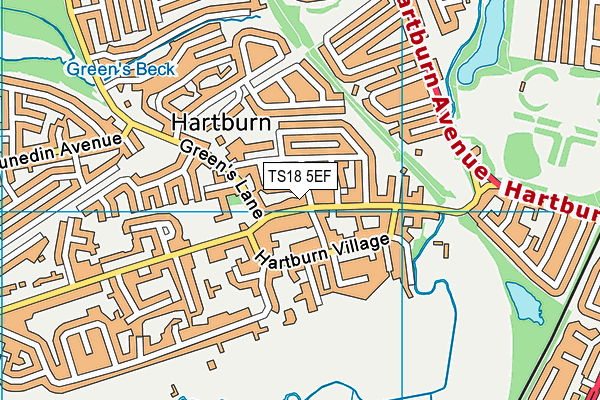 TS18 5EF map - OS VectorMap District (Ordnance Survey) TS18 5EF map - OS VectorMap District (Ordnance Survey)
