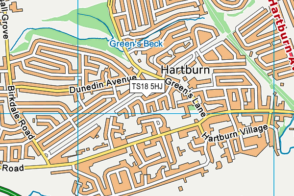 TS18 5HJ map - OS VectorMap District (Ordnance Survey) TS18 5HJ map - OS VectorMap District (Ordnance Survey)