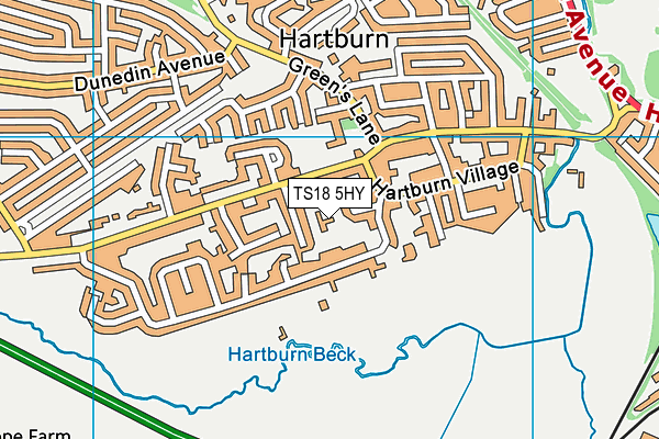 TS18 5HY map - OS VectorMap District (Ordnance Survey) TS18 5HY map - OS VectorMap District (Ordnance Survey)