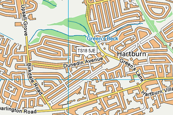 TS18 5JE map - OS VectorMap District (Ordnance Survey) TS18 5JE map - OS VectorMap District (Ordnance Survey)