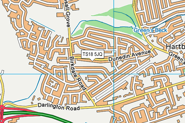 TS18 5JQ map - OS VectorMap District (Ordnance Survey) TS18 5JQ map - OS VectorMap District (Ordnance Survey)