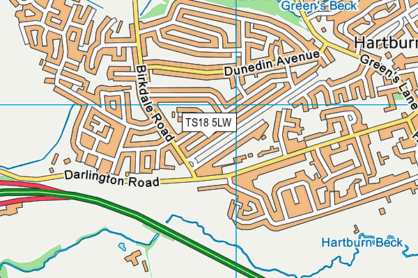 TS18 5LW map - OS VectorMap District (Ordnance Survey) TS18 5LW map - OS VectorMap District (Ordnance Survey)