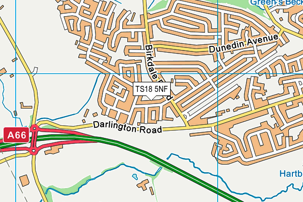 TS18 5NF map - OS VectorMap District (Ordnance Survey) TS18 5NF map - OS VectorMap District (Ordnance Survey)