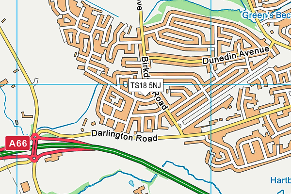 TS18 5NJ map - OS VectorMap District (Ordnance Survey) TS18 5NJ map - OS VectorMap District (Ordnance Survey)