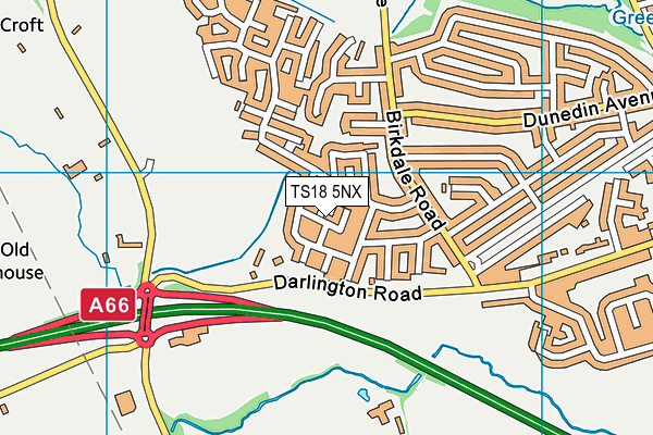 TS18 5NX map - OS VectorMap District (Ordnance Survey) TS18 5NX map - OS VectorMap District (Ordnance Survey)