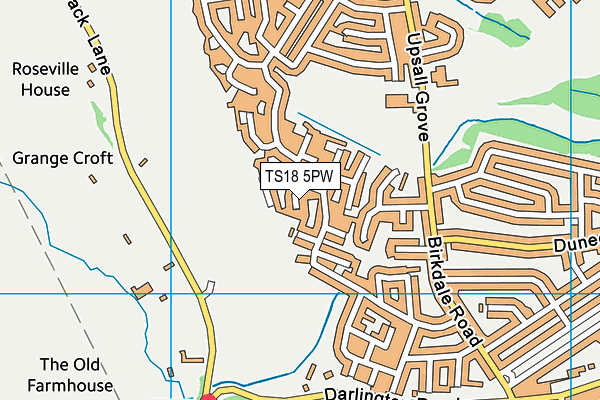 TS18 5PW map - OS VectorMap District (Ordnance Survey) TS18 5PW map - OS VectorMap District (Ordnance Survey)