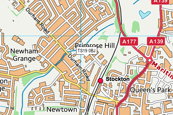 TS19 0BJ map - OS VectorMap District (Ordnance Survey) TS19 0BJ map - OS VectorMap District (Ordnance Survey)