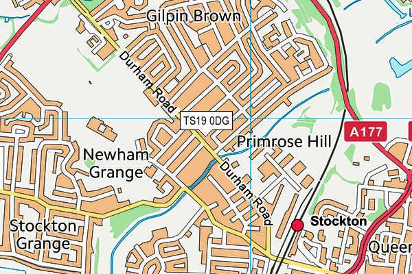 TS19 0DG map - OS VectorMap District (Ordnance Survey) TS19 0DG map - OS VectorMap District (Ordnance Survey)