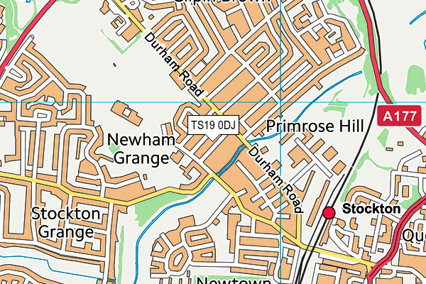 TS19 0DJ map - OS VectorMap District (Ordnance Survey) TS19 0DJ map - OS VectorMap District (Ordnance Survey)