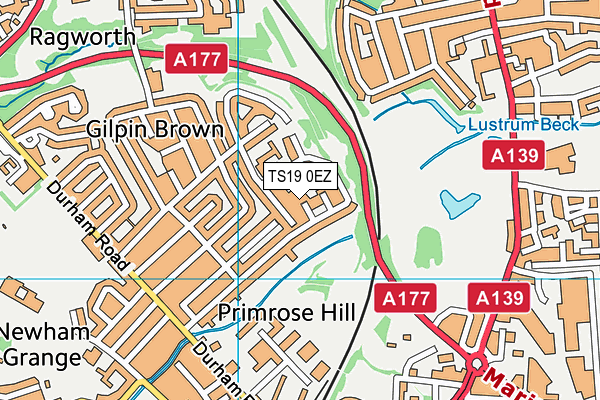 TS19 0EZ map - OS VectorMap District (Ordnance Survey) TS19 0EZ map - OS VectorMap District (Ordnance Survey)