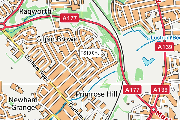 TS19 0HJ map - OS VectorMap District (Ordnance Survey)