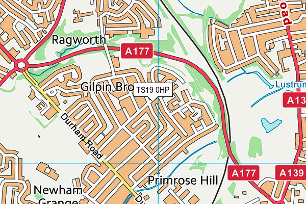 TS19 0HP map - OS VectorMap District (Ordnance Survey) TS19 0HP map - OS VectorMap District (Ordnance Survey)