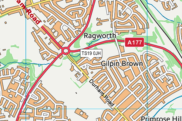 TS19 0JH map - OS VectorMap District (Ordnance Survey) TS19 0JH map - OS VectorMap District (Ordnance Survey)