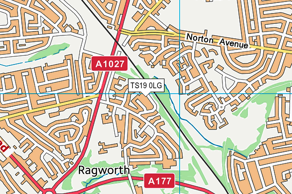 TS19 0LG map - OS VectorMap District (Ordnance Survey) TS19 0LG map - OS VectorMap District (Ordnance Survey)