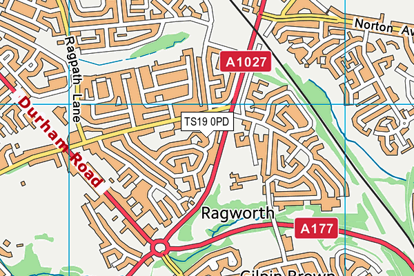 TS19 0PD map - OS VectorMap District (Ordnance Survey) TS19 0PD map - OS VectorMap District (Ordnance Survey)