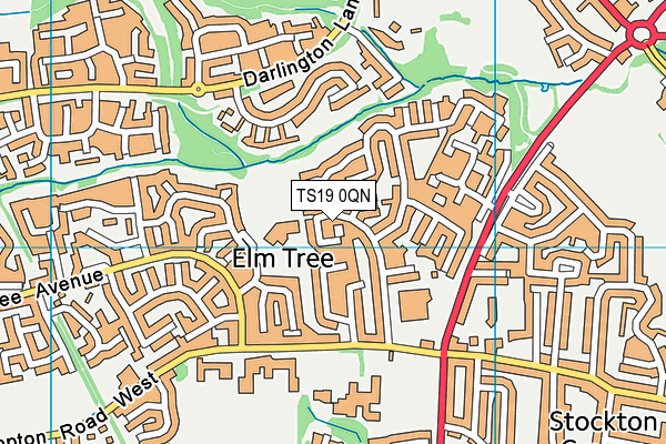 TS19 0QN map - OS VectorMap District (Ordnance Survey) TS19 0QN map - OS VectorMap District (Ordnance Survey)
