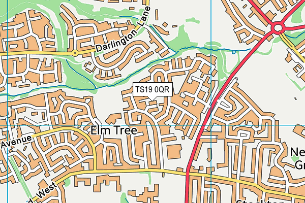 TS19 0QR map - OS VectorMap District (Ordnance Survey) TS19 0QR map - OS VectorMap District (Ordnance Survey)