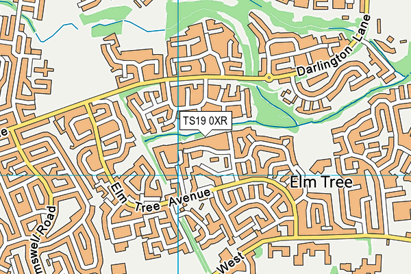 TS19 0XR map - OS VectorMap District (Ordnance Survey) TS19 0XR map - OS VectorMap District (Ordnance Survey)