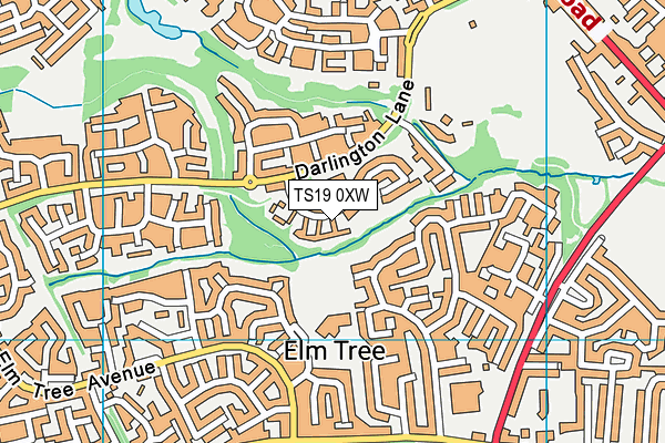 TS19 0XW map - OS VectorMap District (Ordnance Survey) TS19 0XW map - OS VectorMap District (Ordnance Survey)