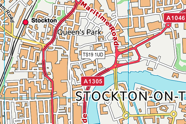 TS19 1UD map - OS VectorMap District (Ordnance Survey) TS19 1UD map - OS VectorMap District (Ordnance Survey)