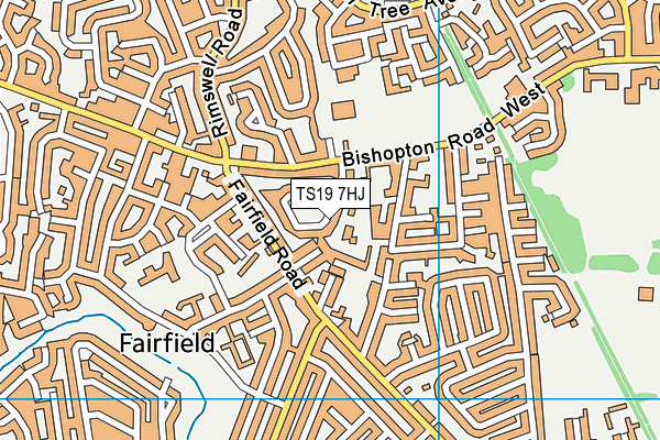 TS19 7HJ map - OS VectorMap District (Ordnance Survey) TS19 7HJ map - OS VectorMap District (Ordnance Survey)