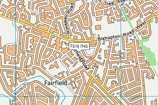 TS19 7HQ map - OS VectorMap District (Ordnance Survey) TS19 7HQ map - OS VectorMap District (Ordnance Survey)